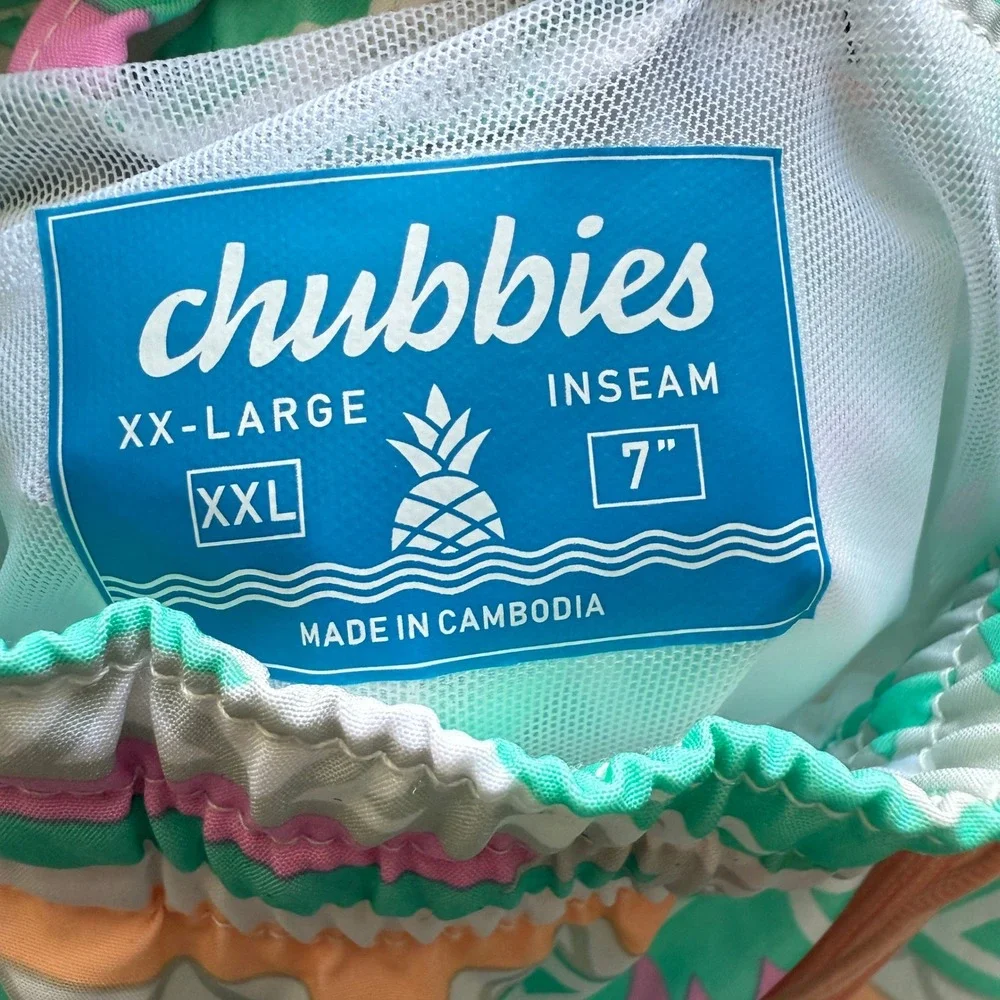 Chubbies XXL Swim Trunks Shorts Aztec Geometric Print Drawstring‎ Menswear
